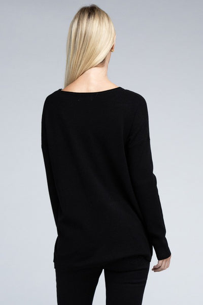 Viscose Front Pockets Sweater