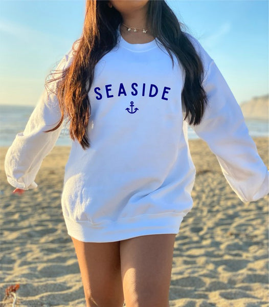 Seaside Anchor Crew Neck Sweatshirt