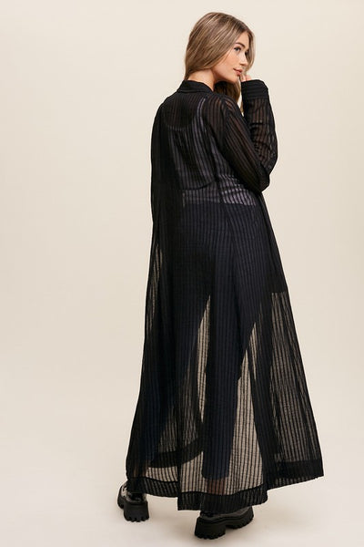 Listicle Long Button Down Shirt Maxi