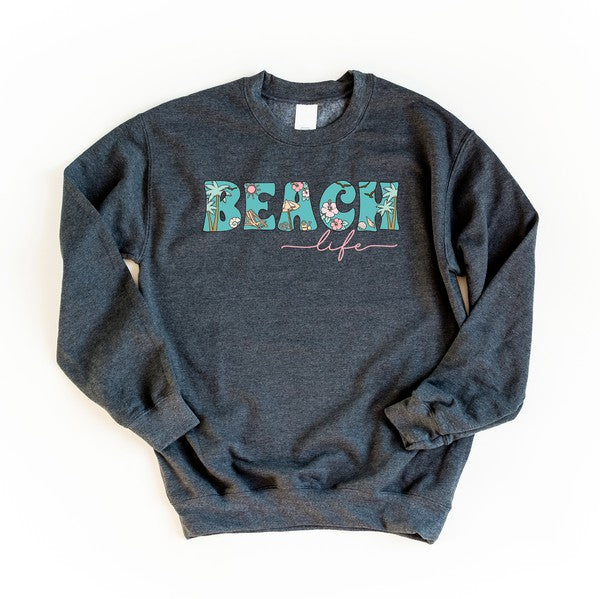 Beach Life Colorful Graphic Sweatshirt