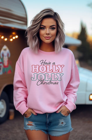 Have a Holly Jolly Christmas Graphic Crew Sweatshirt
