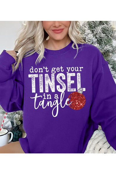 Don't Get Your Tinsel In A Tangle Christmas Sweatshirt