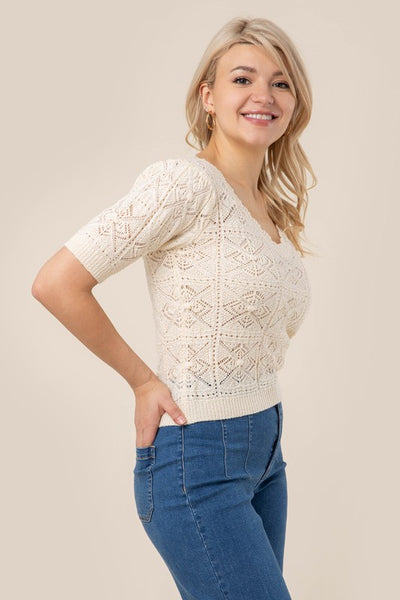 Crochet Knit Top