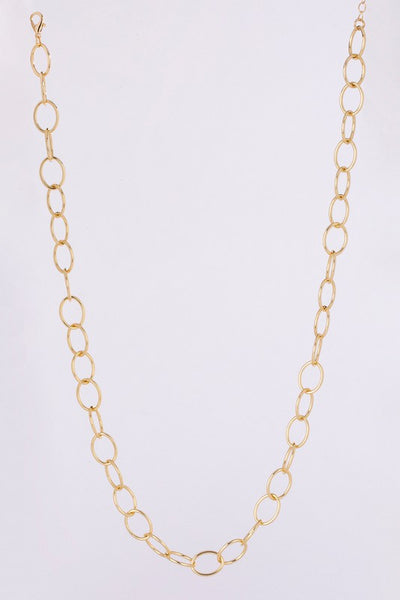 Chain Bracelet and Necklace Set Gold