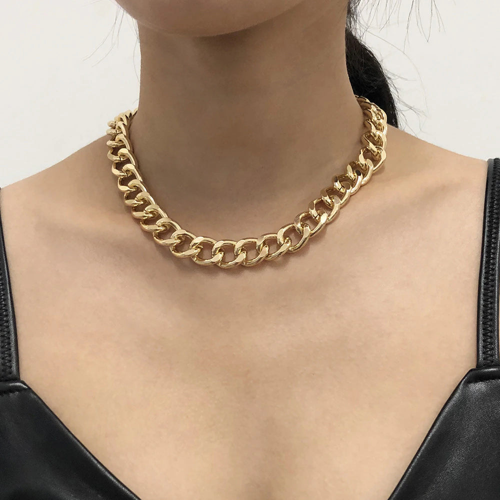 GOLD Necklace Metal Chain Link Lightweight Metal Chain