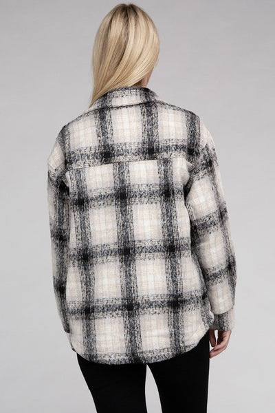 Ambiance Apparel Cozy Plaid Flannel Shacket