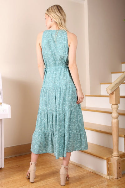 SL V Neck Tier Dress