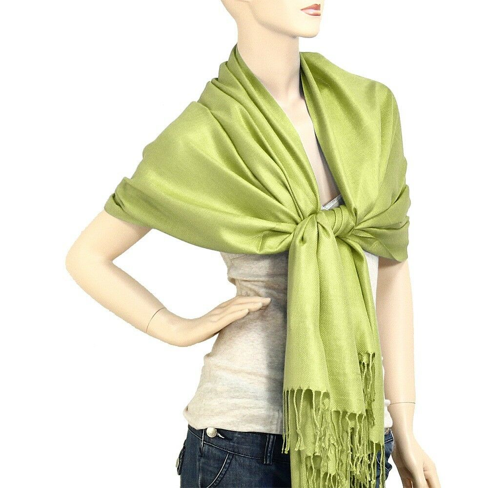 Scarf Poncho Shawl Wrap Tartan Ruana Pashmina Spring Summer Solid LOlive Cover - PalmTreeSky