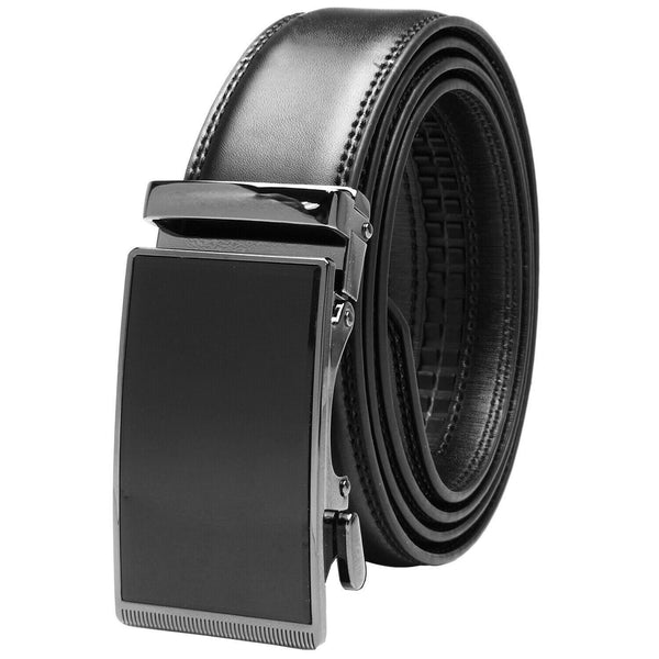 Ratchet Belt Genuine Leather Mens Men 19 STYLES No Hole Trim to Fit Buckle Dress - PalmTreeSky