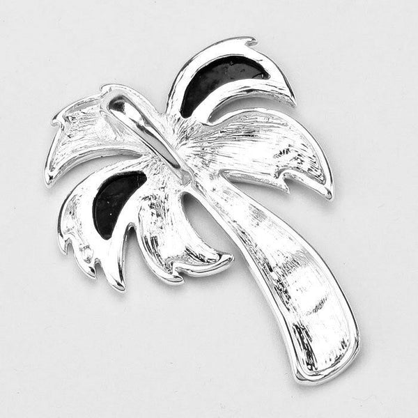 Palm Tree Pendant Earrings SET Starfish Filigree SILVER ABALONE SHELL Jewelry - PalmTreeSky