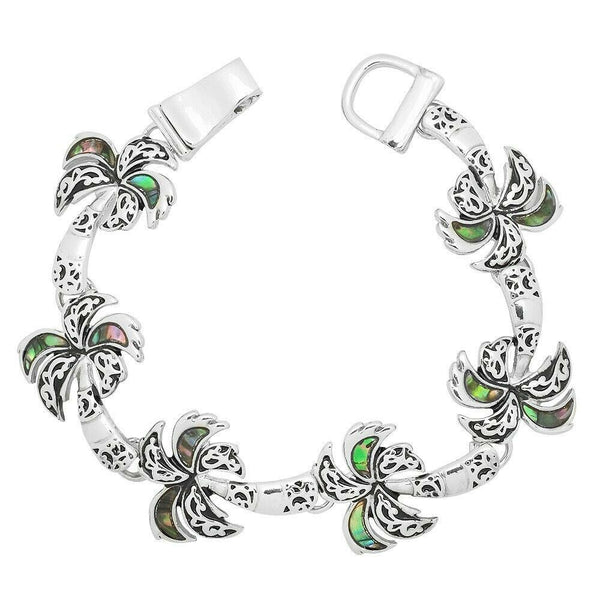 Palm Tree Jewelry Matching Sets PICK STYLE Necklace Bracelet Earrings ABALONE - PalmTreeSky