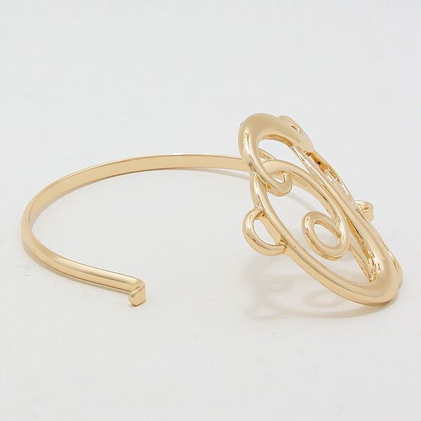 Monogram Initial Bangle Bracelet GOLD 1.75"Letter T Hinge Bangle Metal Jewelry - PalmTreeSky