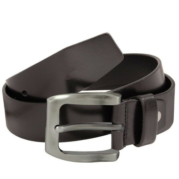 Men's Belt Full Grain Mens Men Buckle Dress 1.5" Wide Adjustable Buckle BROWN - PalmTreeSky