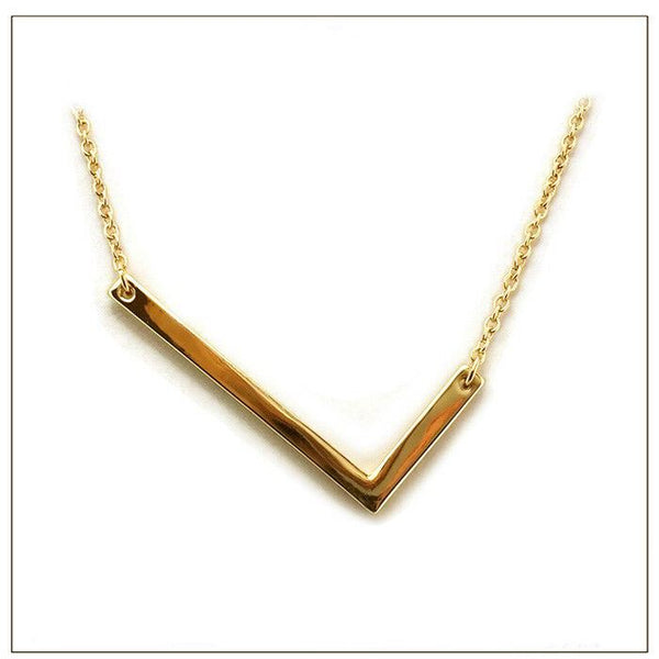 Initial Necklace Side Letter L Thin Large Monogram 1.75" Personalized Name GOLD - PalmTreeSky