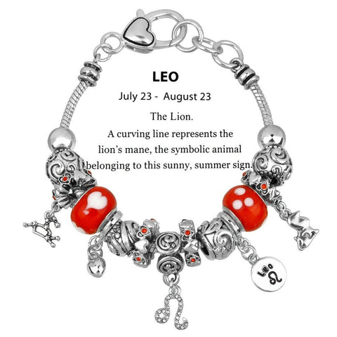 Celestial Bracelet Birthstone Birthday Gift LEO Silver July August Zodiac Sign - PalmTreeSky