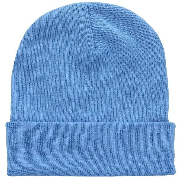 Beanie Hat Unisex Mens Womens Plain Solid Knit Hat 25 COLORS Fall Winter Soft - PalmTreeSky