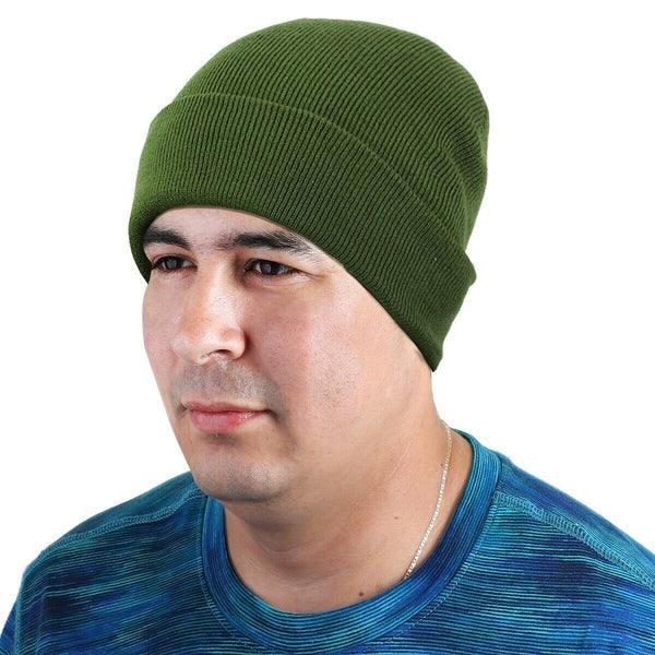 Beanie Hat Unisex Mens Womens Plain Solid Knit Hat 25 COLORS Fall Winter Soft - PalmTreeSky