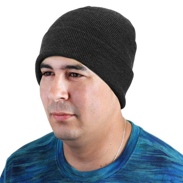 Beanie Hat Unisex Mens Womens Plain Solid Knit Hat 25 COLORS Fall Winter Soft - PalmTreeSky