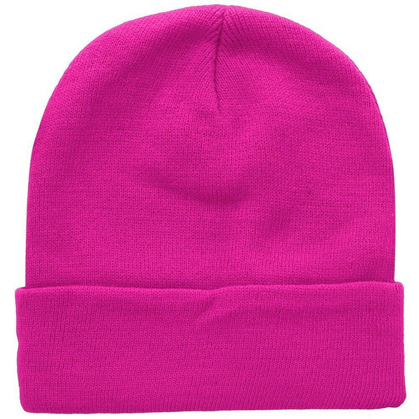 Beanie Hat Unisex Mens Womens Plain Solid Knit Hat 25 COLORS Fall Winter Soft - PalmTreeSky