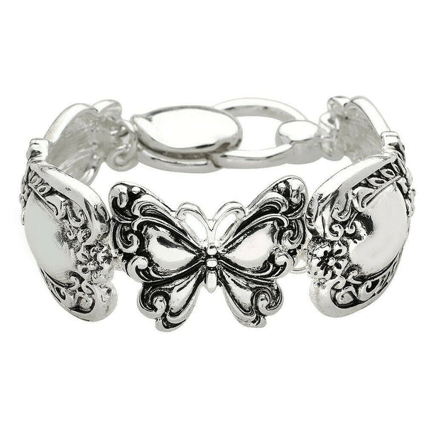 Spoon Bracelet Magnetic Cloasure Clasp CHOICE OF 6 STYLES Butterfly Turtle - PalmTreeSky