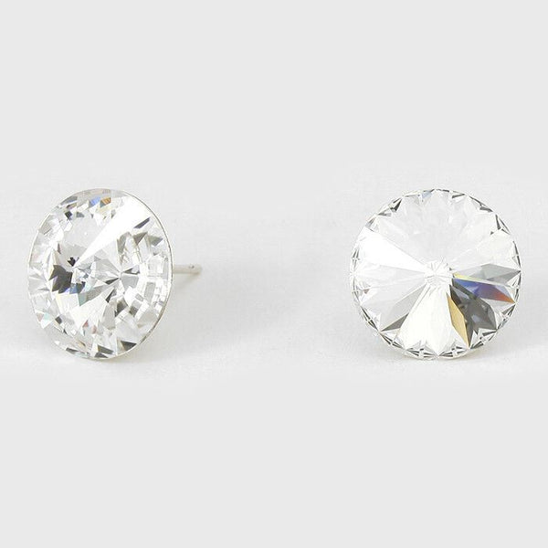 Crystal Earrings Stud 10mm Small Studs Post PICK COLOR Simple Evening Jewelry - PalmTreeSky