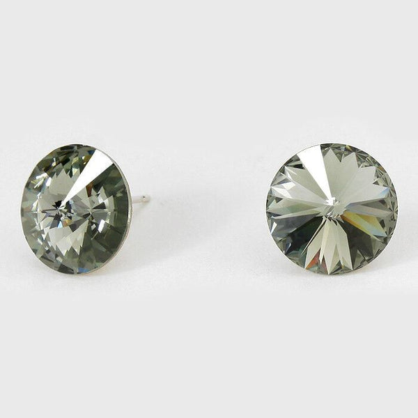 Crystal Earrings Stud 10mm Small Studs Post PICK COLOR Simple Evening Jewelry - PalmTreeSky