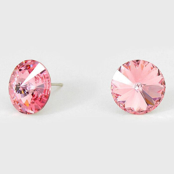 Crystal Earrings Stud 10mm Small Studs Post PICK COLOR Simple Evening Jewelry - PalmTreeSky