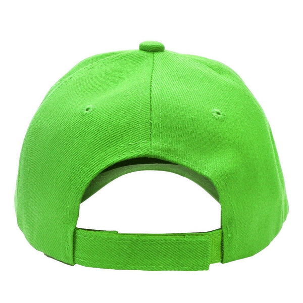 Baseball Cap Solid Plain Basic Adjustable Fitted Strap Back Unisex Hats LT GREEN - PalmTreeSky