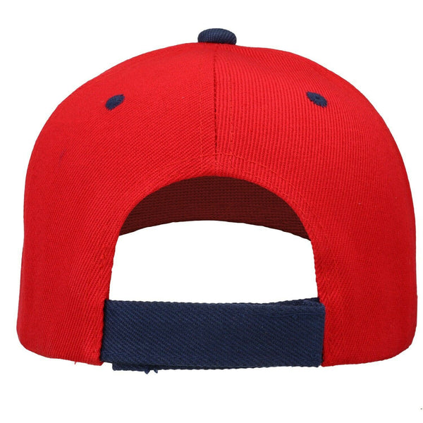 Baseball Cap Solid Plain Basic Adjustable Fitted Strap Back Unisex Hats REDBLUE - PalmTreeSky