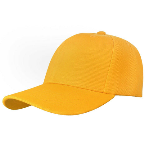 Baseball Cap Solid Plain Basic Adjustable Fitted Strap Back Unisex Hats GOLD - PalmTreeSky