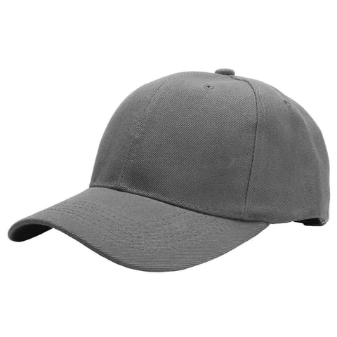 Baseball Cap Solid Plain Basic Adjustable Fitted Strap Back Unisex Hats DKGRAY - PalmTreeSky
