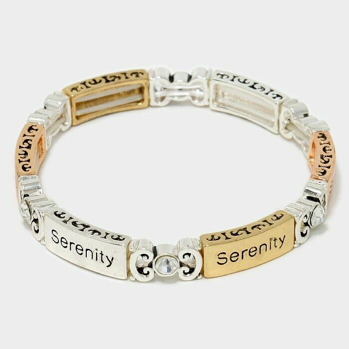 Serenity Bracelet Prayer Psalm Rhinestone Religious Cross Church Jewelry MULTI - PalmTreeSky