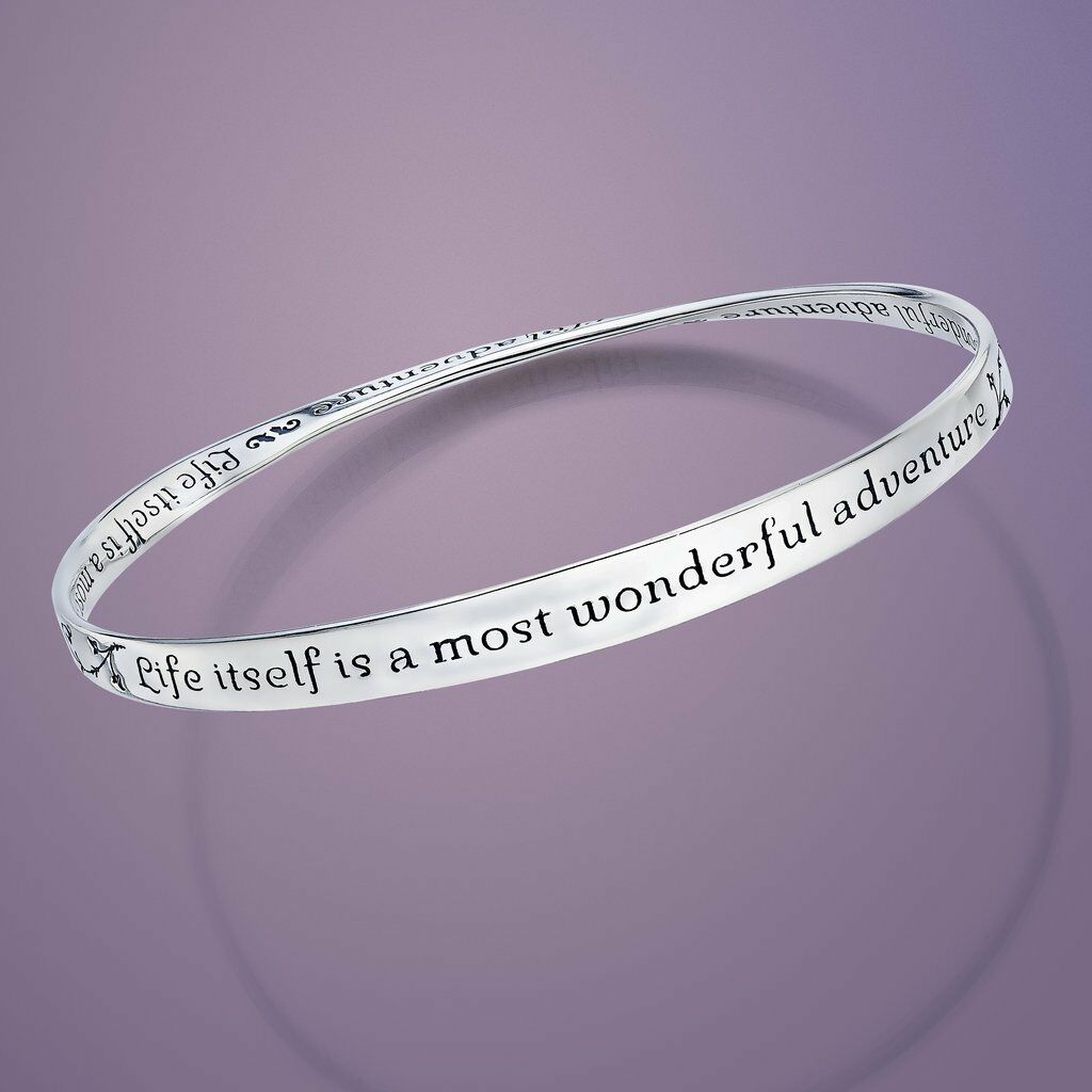 Wonderful Adventure Bracelet Bangle Message Inspiration Mobius STERLING SILVER - PalmTreeSky