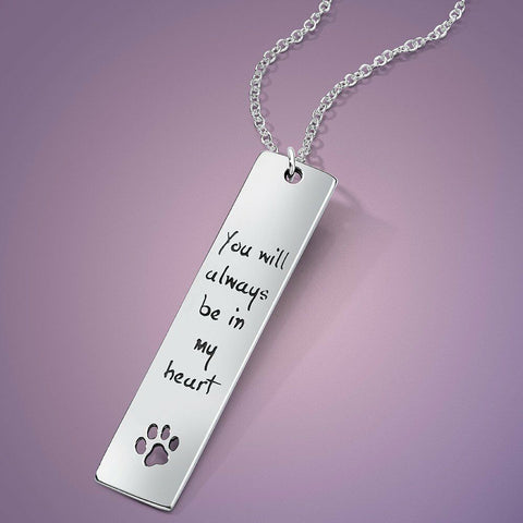 You Will Always Be Necklace Engraved Stamped Inscription STERLING SILVER Pet - PalmTreeSky