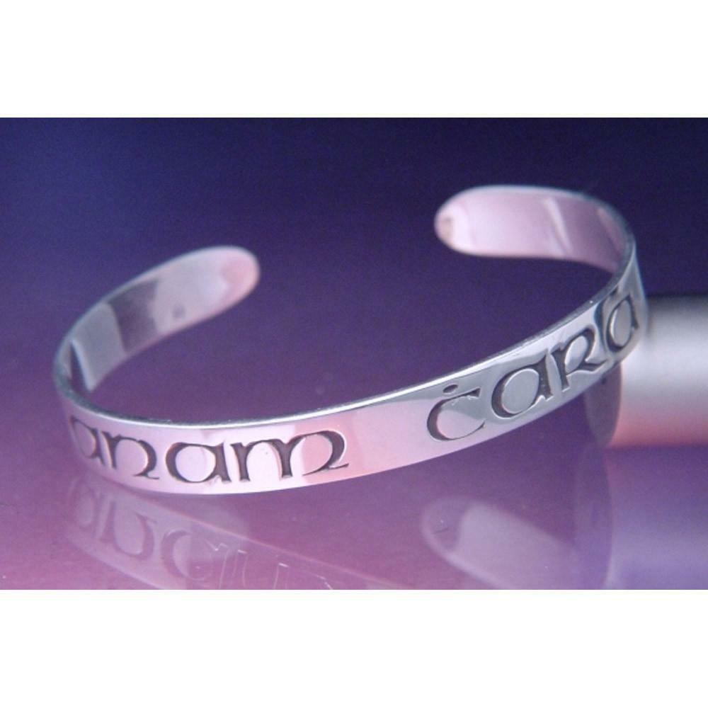 Soul Friend Bracelet Bangle Inspiration Message Anam cara Gaelic STERLING SILVER - PalmTreeSky