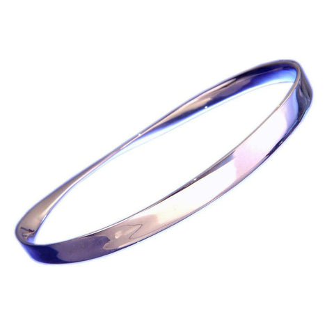 Mobius Bracelet Plain Solid Classic Simple Bangle STERLING SILVER 0.95 Jewelry - PalmTreeSky