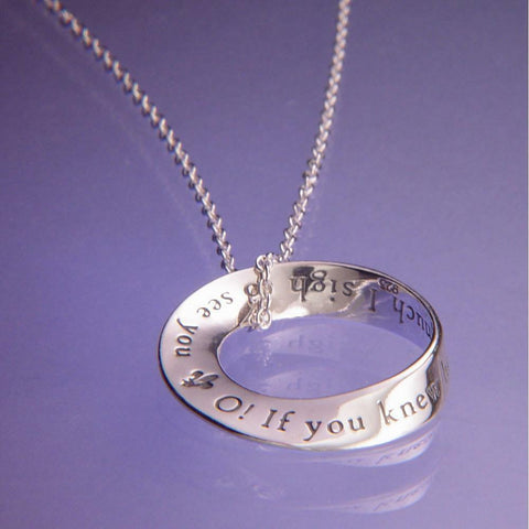 O I Sigh to See You Necklace Engrave Religious Quote STERLING SILVER Love Gift - PalmTreeSky