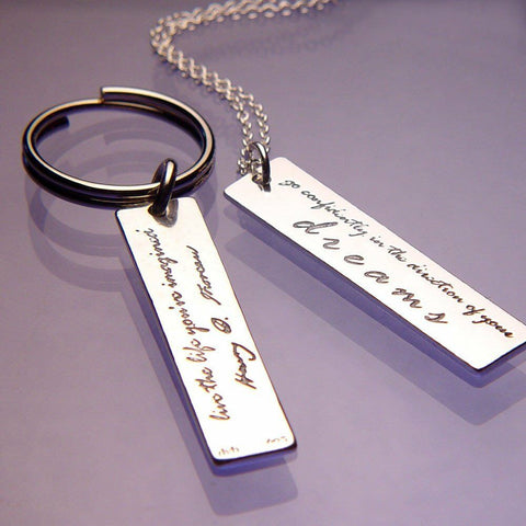 Live the Life You Imagined Necklace Engrave Inspirational  STERLING SILVER .925 - PalmTreeSky