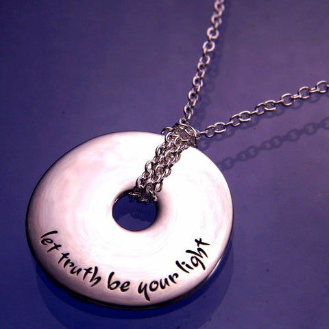 Let Truth Be Your Necklace Engrave Inspirational Religious STERLING SILVER .925 - PalmTreeSky