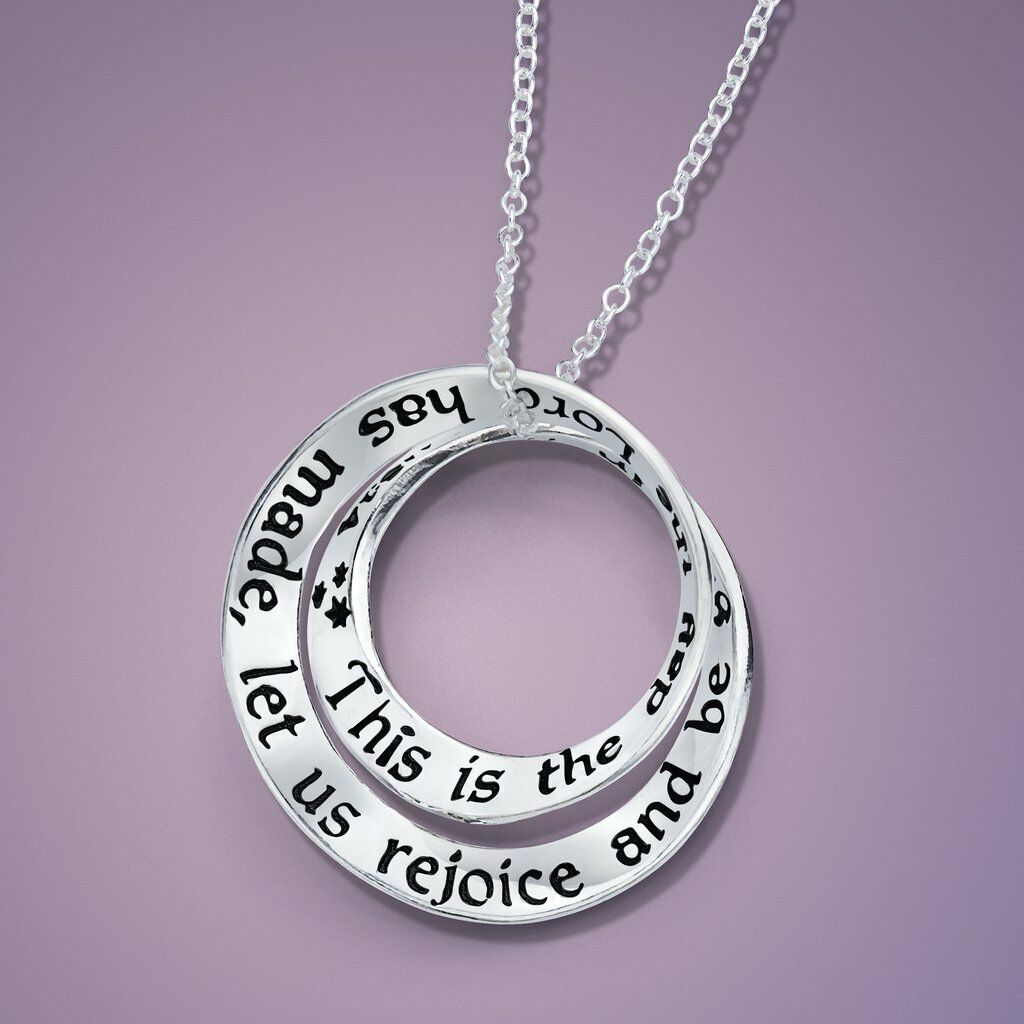 Let Us Rejoice Necklace STERLING SILVER This Is the Day the Lord Has Made Glad - PalmTreeSky