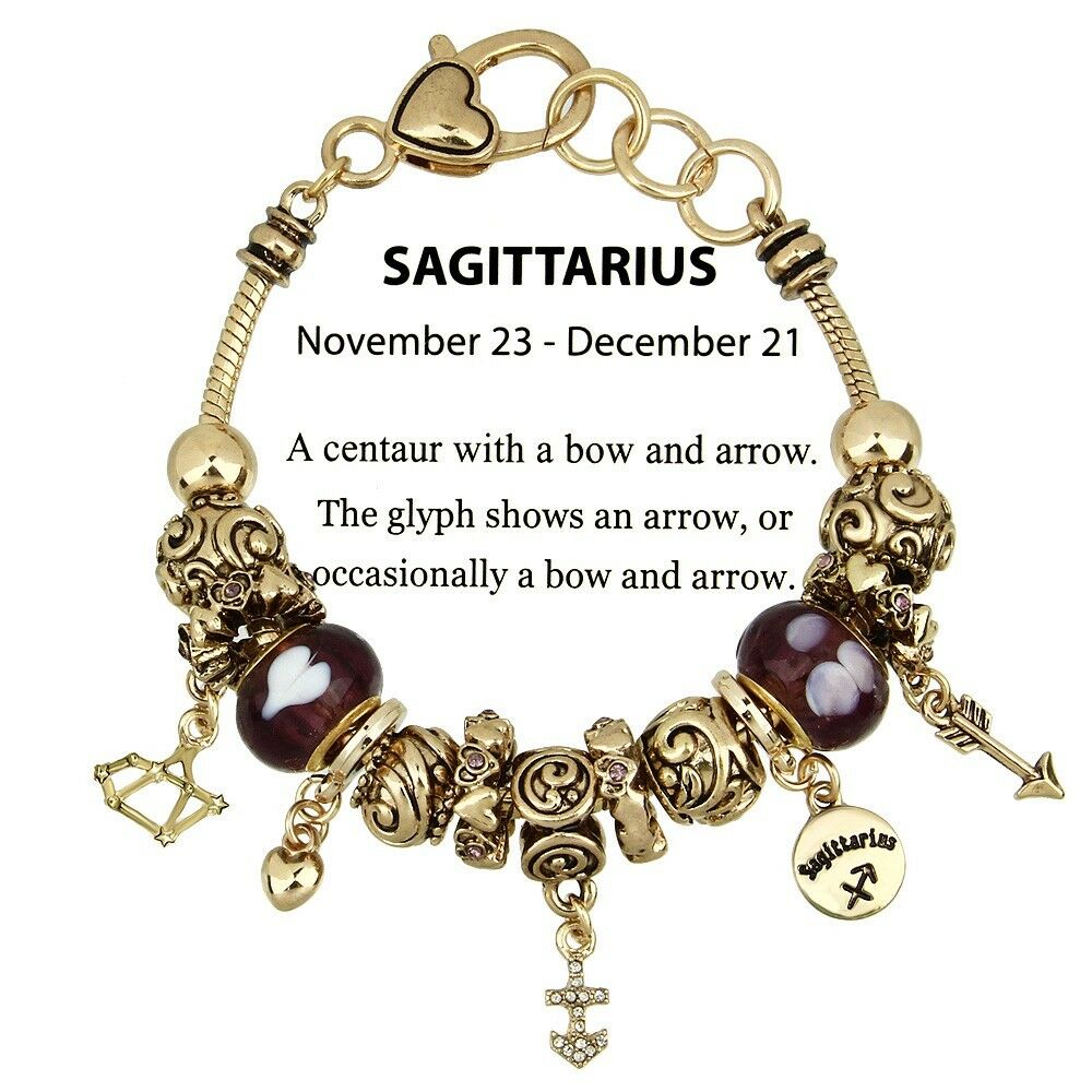 Celestial Bracelet Birthstone Birthday Gift Sagittarus Gold November December - PalmTreeSky