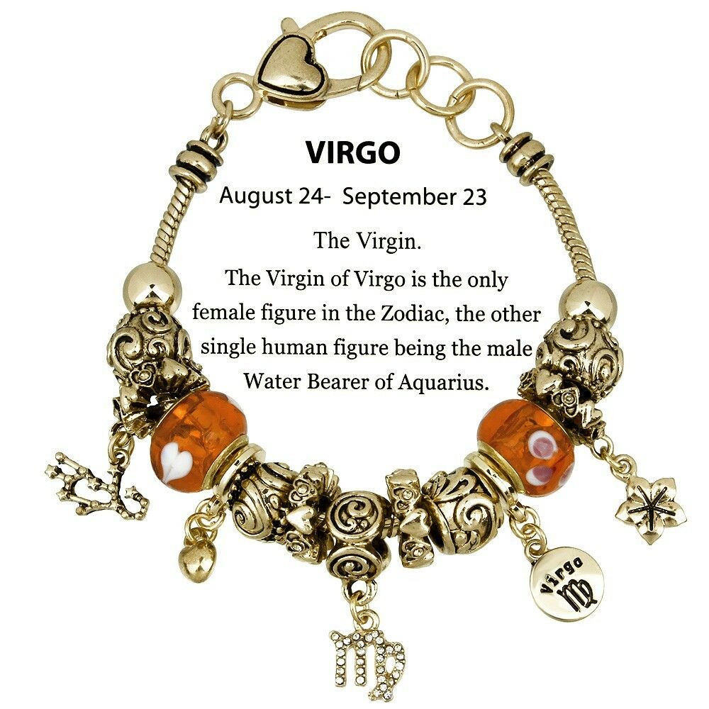 Celestial Bracelet Birthstone Birthday Gift VIRGO Gold August September Zodiac - PalmTreeSky