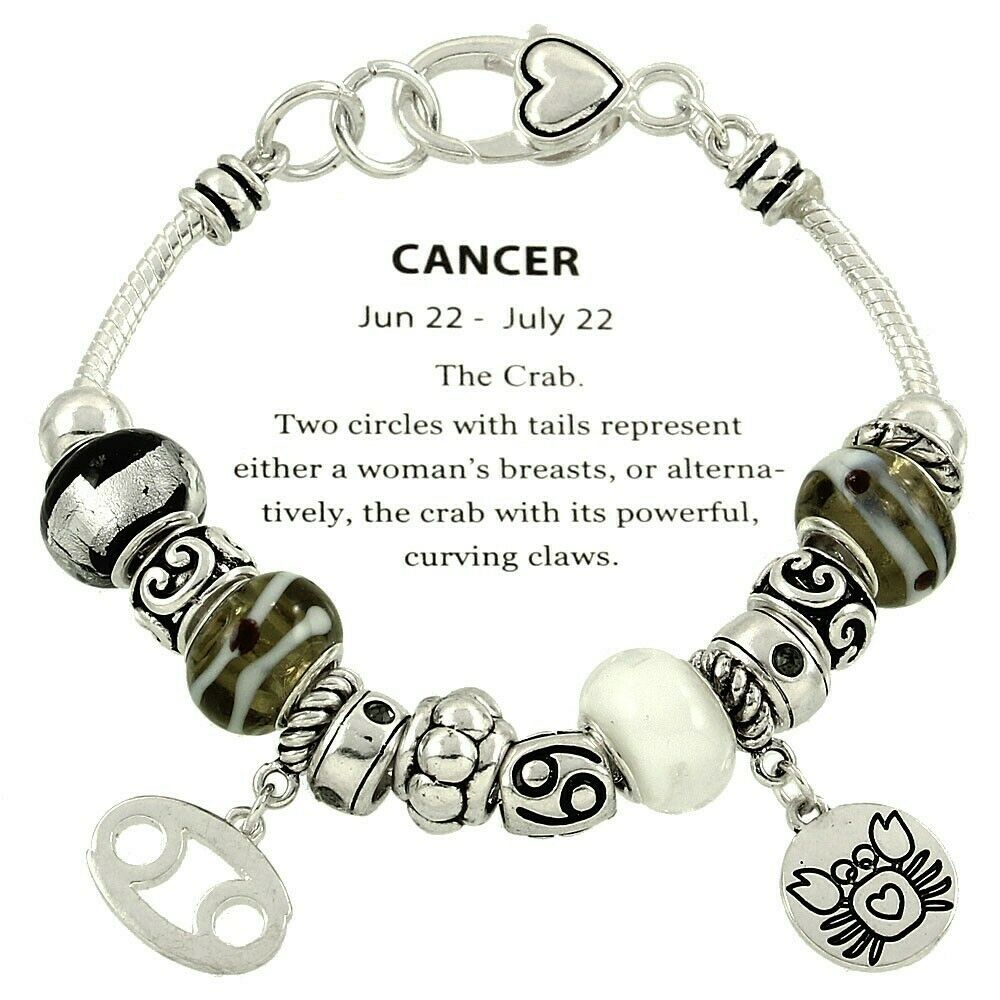 Celestial Bracelet Birthstone Birthday Gift CANCER June July Zodiac Sign Crab - PalmTreeSky
