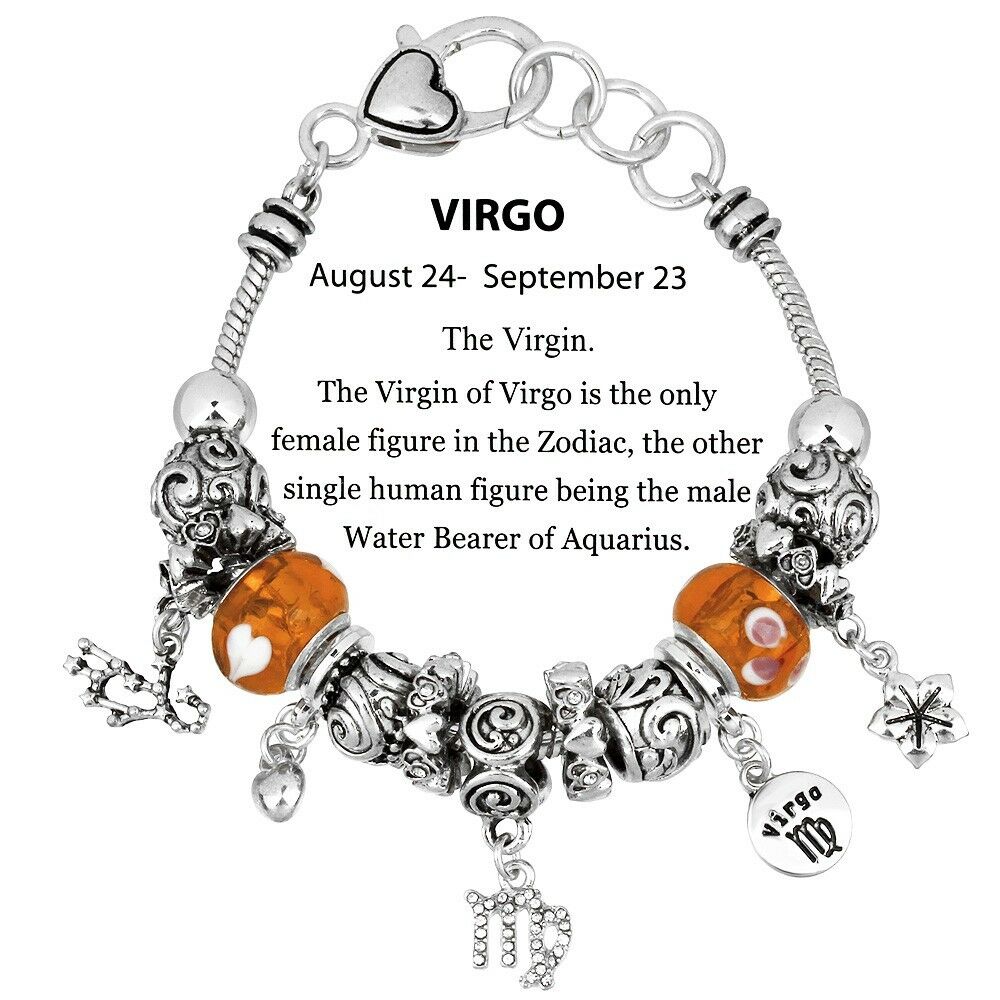 Celestial Bracelet Birthstone Birthday Gift VIRGO Silver August September Zodiac - PalmTreeSky