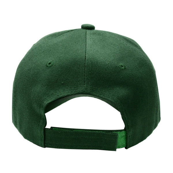 Baseball Cap Solid Plain Basic Adjustable Fitted Strap Back Unisex Hats DK GREEN - PalmTreeSky