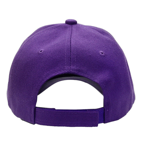 Baseball Cap Solid Plain Basic Adjustable Fitted Strap Back Unisex Hats PURPLE - PalmTreeSky