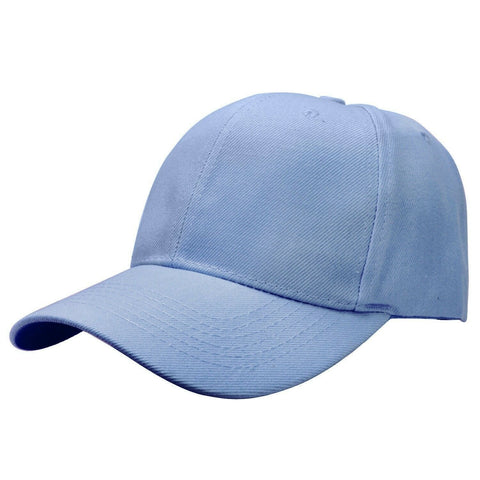 Baseball Cap Solid Plain Basic Adjustable Fitted Strap Back Unisex Hats SKYBLUE - PalmTreeSky