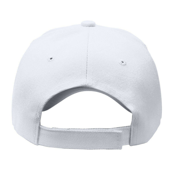 Baseball Cap Solid Plain Basic Adjustable Fitted Strap Back Unisex Hats WHITE - PalmTreeSky