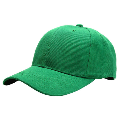 Baseball Cap Solid Plain Basic Adjustable Fitted Strap Back Unisex Hats GREEN - PalmTreeSky