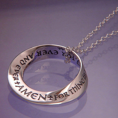 Lords Prayer Necklace Engraved Stamped Religious Love STERLING SILVER .925 Gift - PalmTreeSky